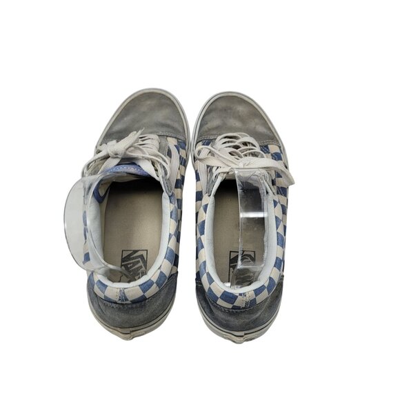 Vans Blue White Suede Checkered Old Skool Sneakers Sz 9.5 Mens 11 Womens Skater - Picture 7 of 13